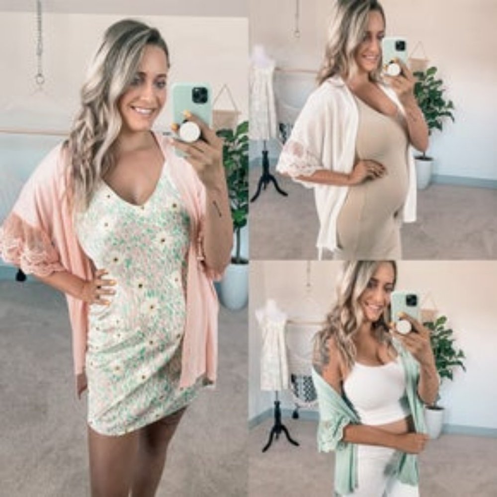 Lace Sleeve Kimono